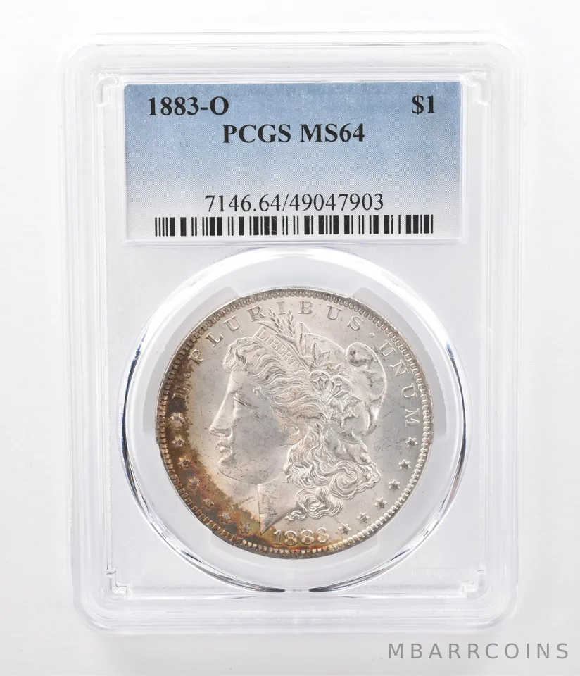 1883-O Morgan Silver Dollar MS64 PCGS Peripheral Tone *0497