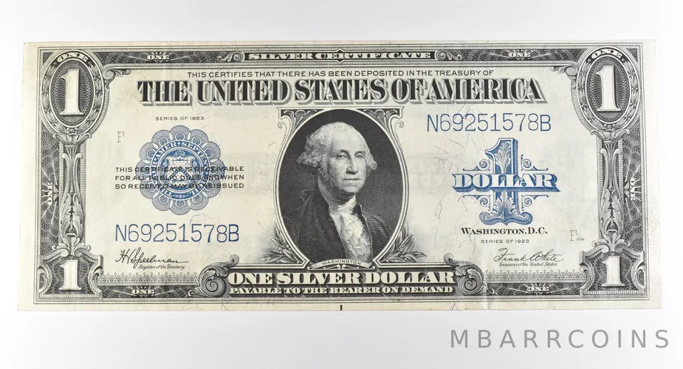 1923 $1 Silver Certificate Large Note Blue Seal *3010