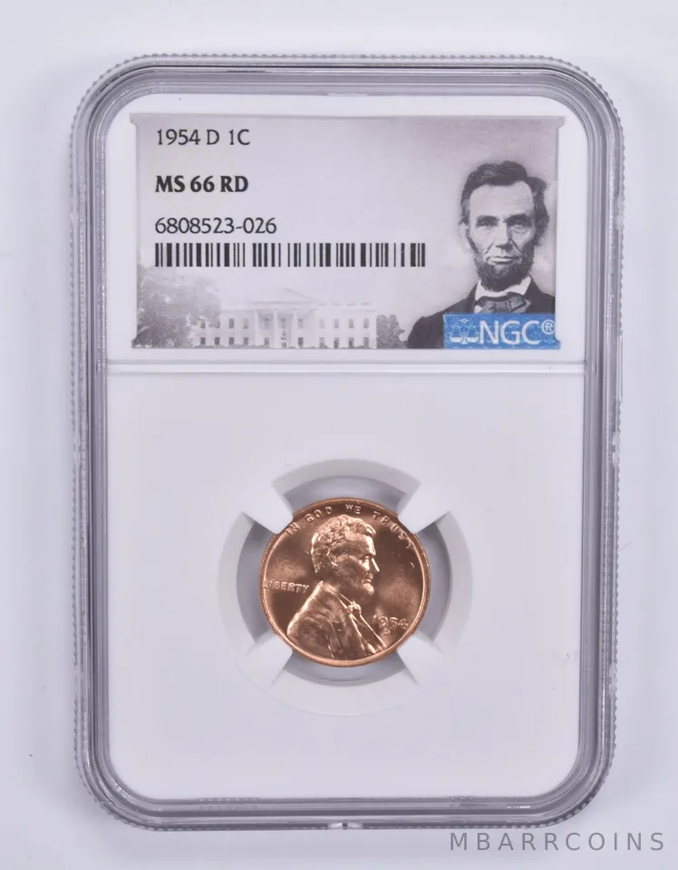 1954-D Lincoln Wheat Cent MS66 RD NGC Special Label