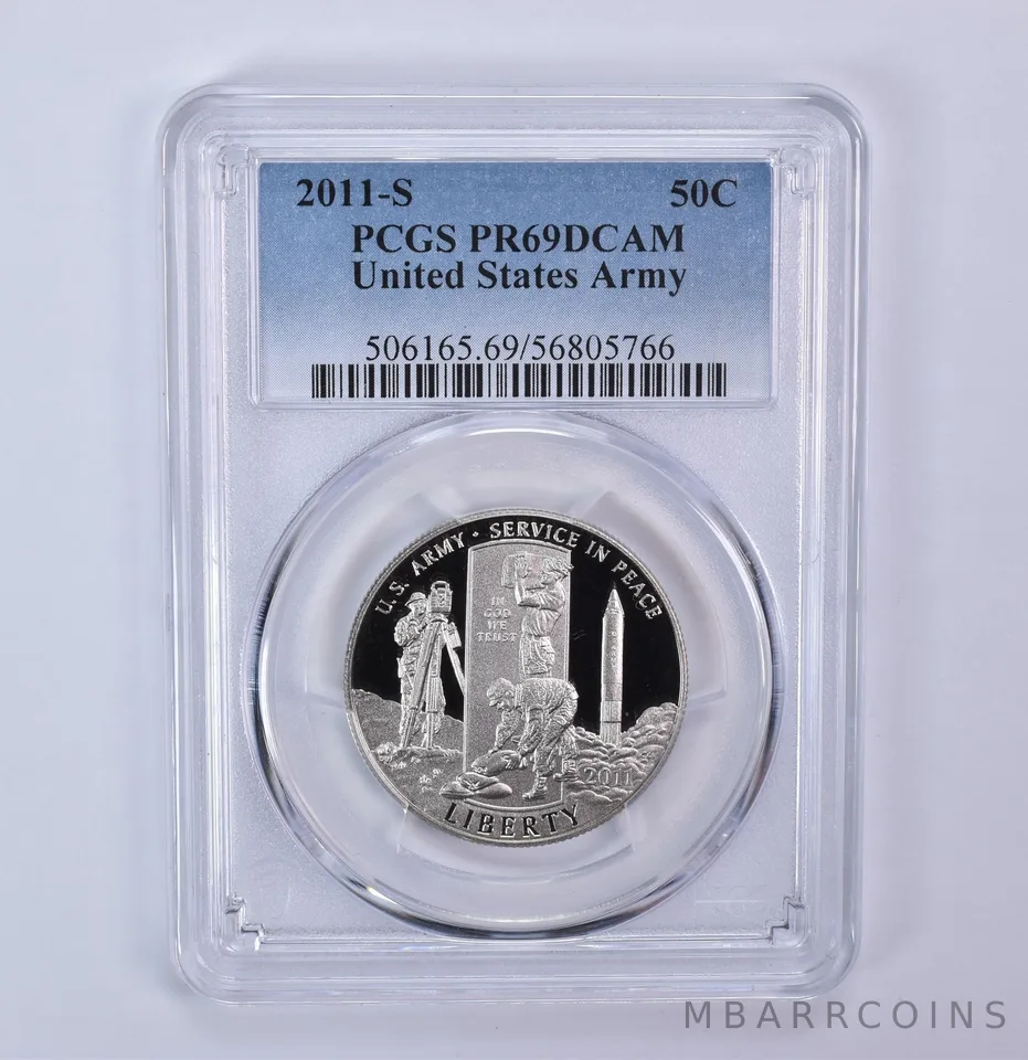2011-S US Army Commemorative Half Dollar PR69 DCAM PCGS