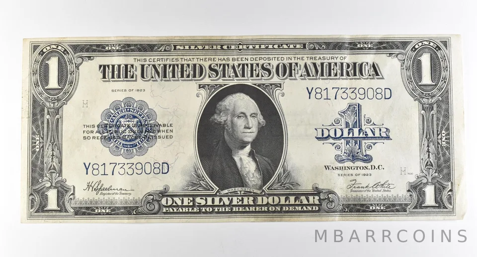 1923 $1 Silver Certificate Large Note Blue Seal *2931