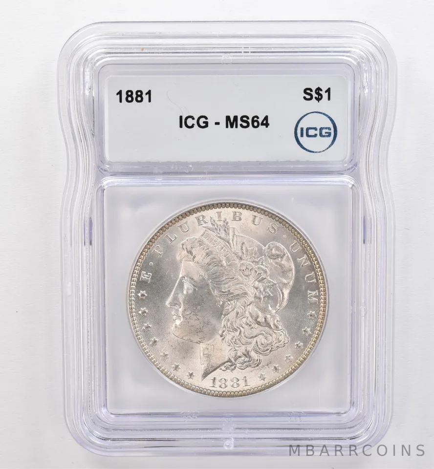 1881 Morgan Silver Dollar MS64 ICG Beautiful Tone Reverse *9488
