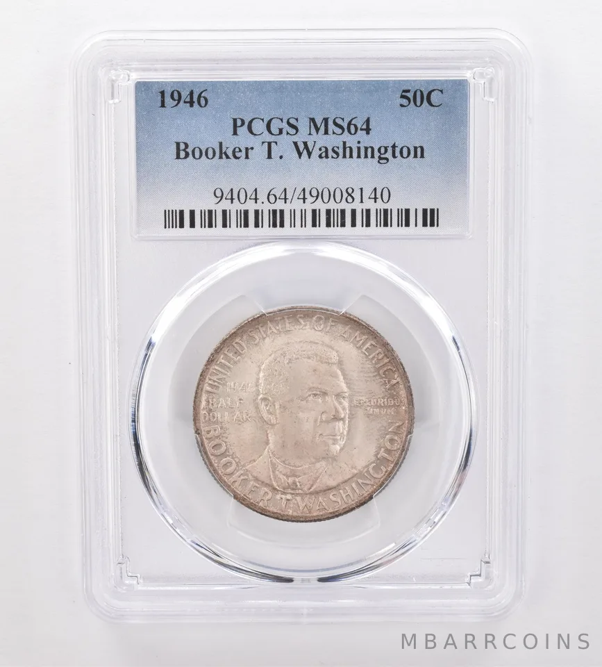 1946 Booker T Washington Commemorative Half Dollar MS64 PCGS Nice Tone *0020