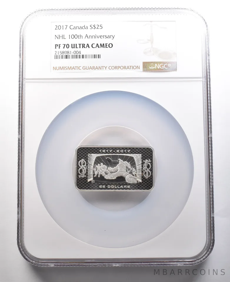 2017 Canada 25 Dollars Silver NHL 100th Anniversary PF70 UCAM NGC *8457