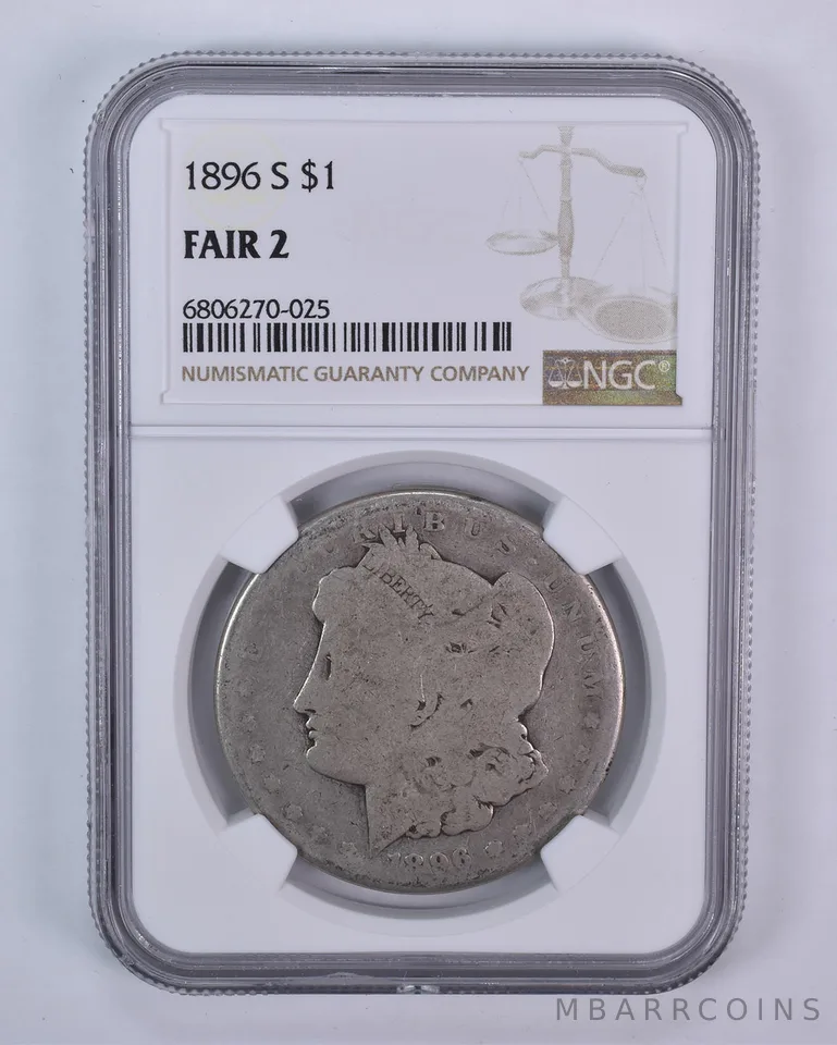 1896-S Morgan Silver Dollar Fair 2 NGC Lowball