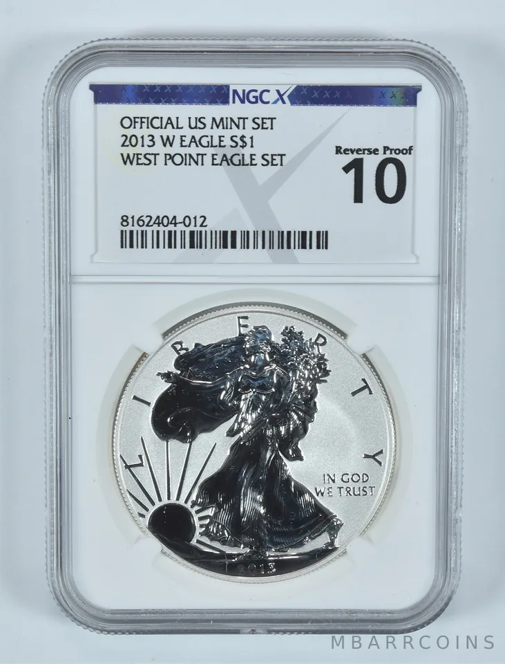 2013-W American Silver Eagle West Point Set Reverse Proof 10 NGC X NGCX