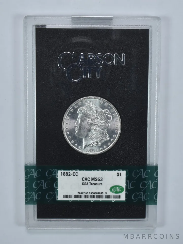 1882-CC Morgan Silver Dollar GSA Treasure MS63 CAC CACg