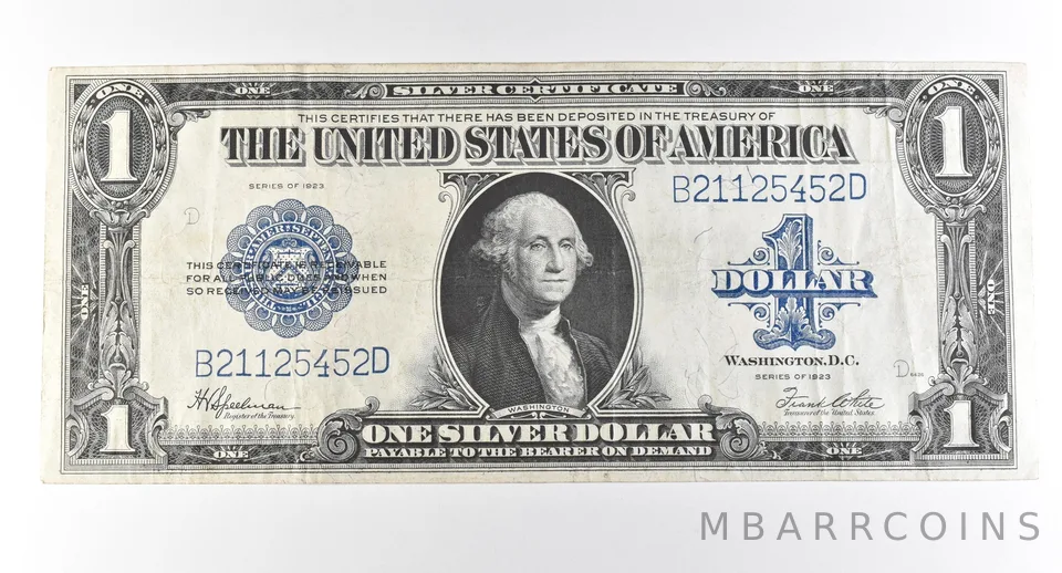 1923 $1 Silver Certificate Large Note Blue Seal *2970