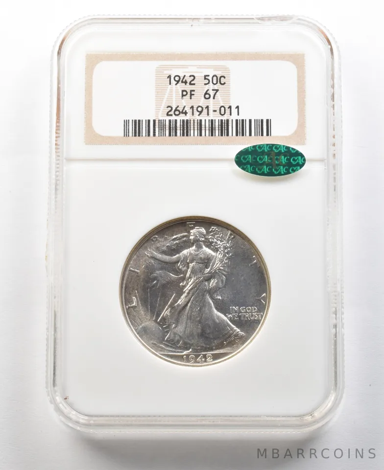 1942 Walking Liberty Half Dollar PF67 NGC CAC PQ *0347