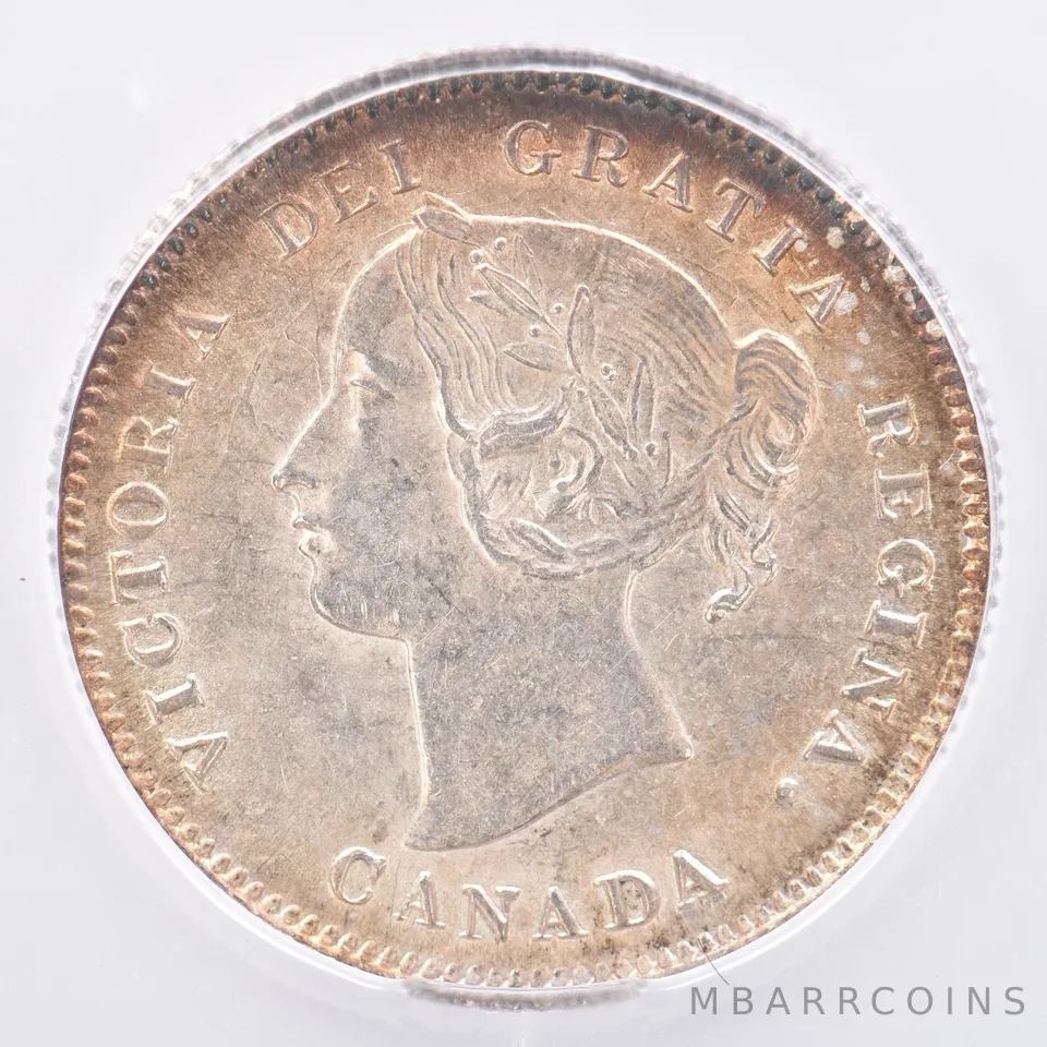 1872 H Canada 5 Cents MS62 ICG Beautiful Tone *1919