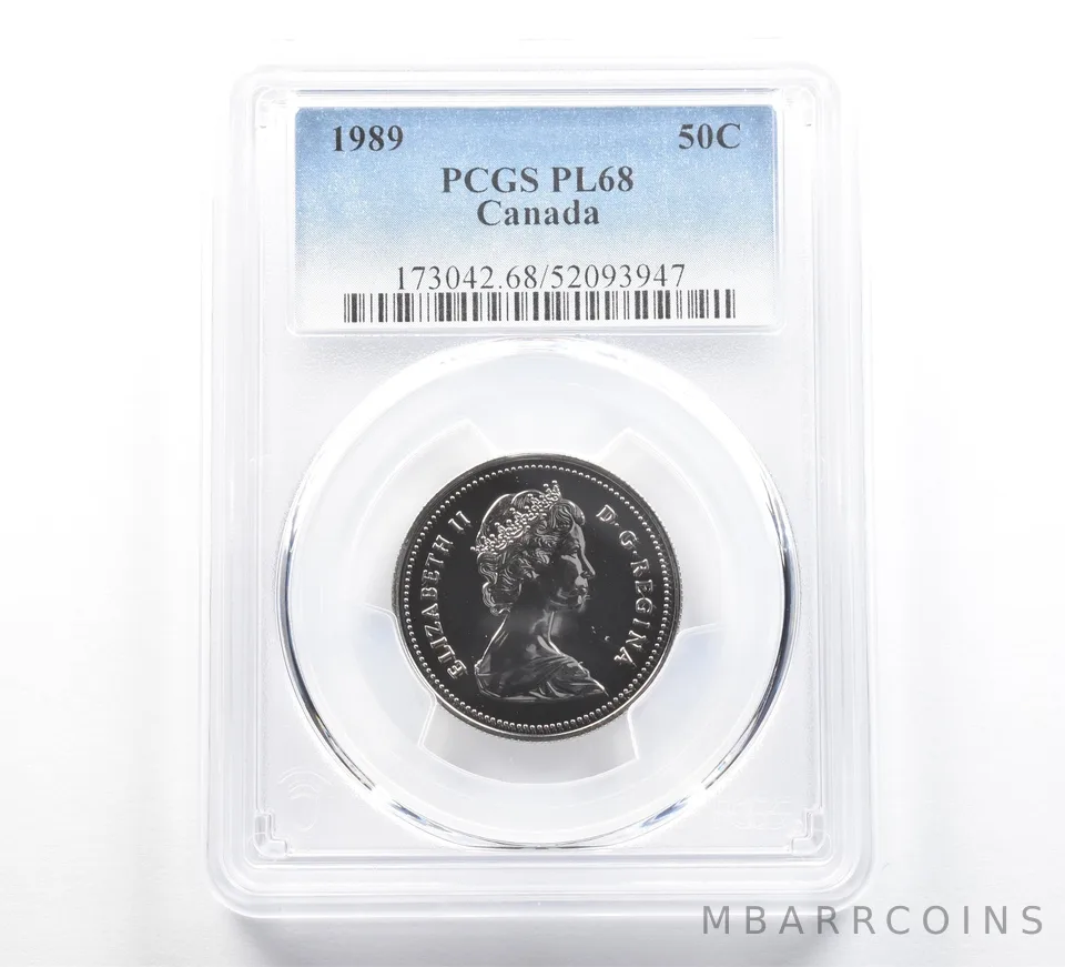 1989 Canada 50 Cents PL68 PCGS Blue Label