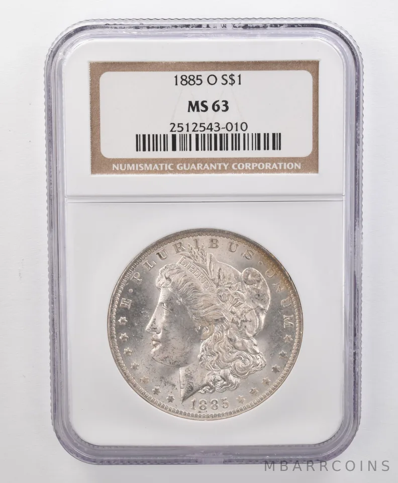 MS63 1885-O Morgan Silver Dollar NGC Beautifully Toned a1942