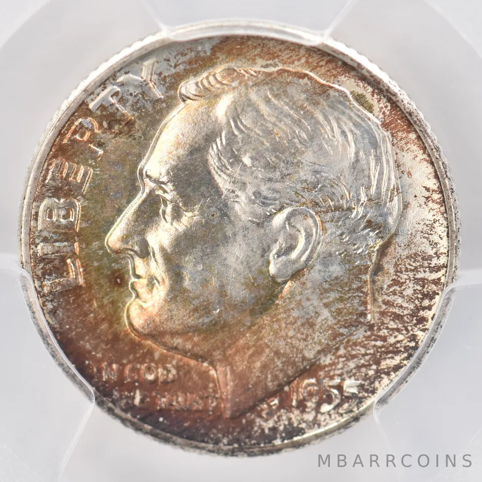 1955-D Roosevelt Dime MS65 PCGS Beautiful Tone *0770