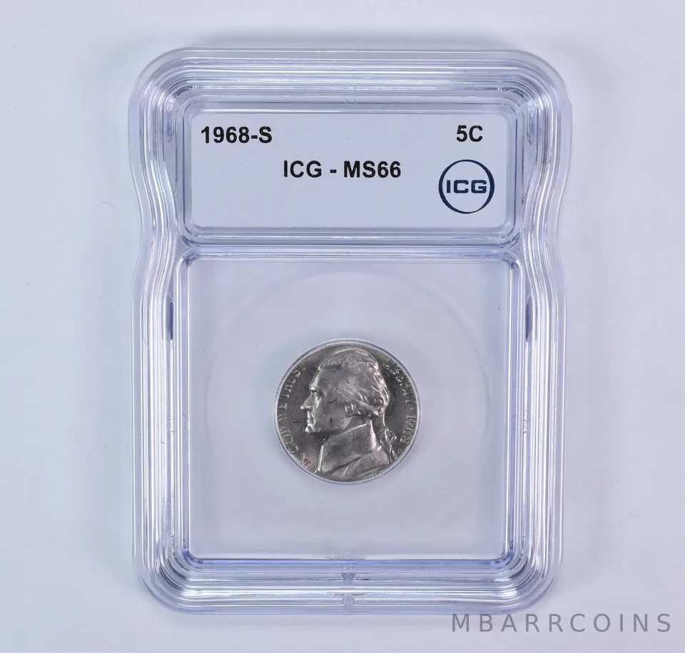 1968-S Jefferson Nickel MS66 ICG