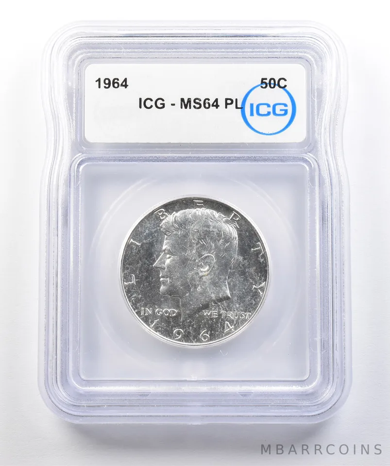 1964 Kennedy Half Dollar MS64 PL ICG *0439