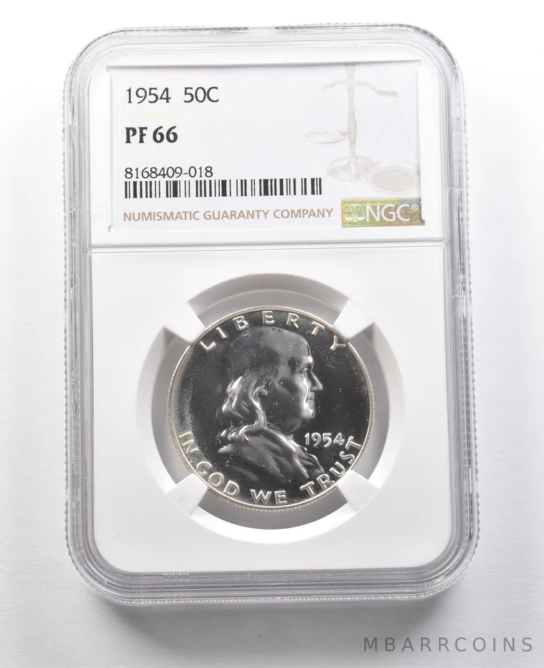 1954 Franklin Half Dollar PF66 NGC Great Contrast a8928