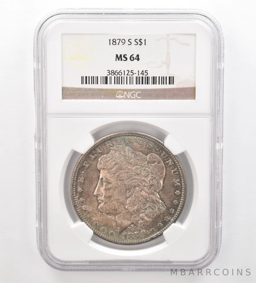 1879-S Morgan Silver Dollar MS64 NGC Beautiful Tone a7422