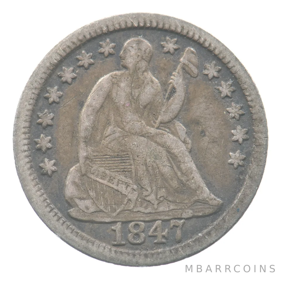 1847 Seated Liberty Half Dime *7726