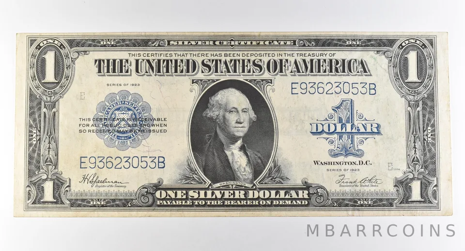 1923 $1 Silver Certificate Large Note Blue Seal *2978