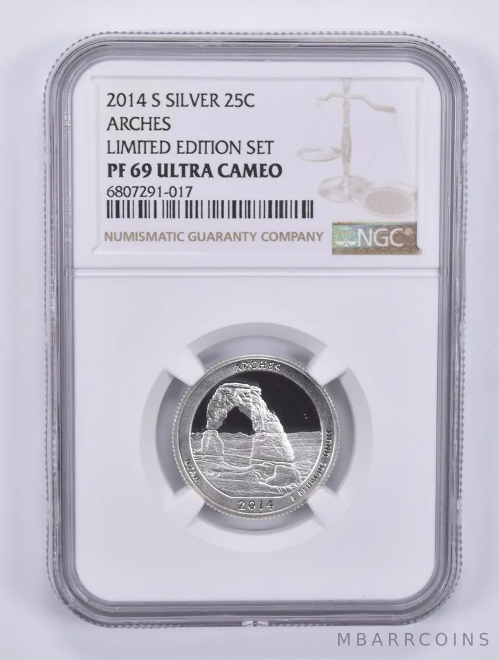 2014-S Quarter Silver Arches Limited Edition Set PF69 UCAM NGC