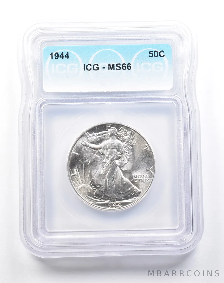 1944 Walking Liberty Half Dollar MS66 ICG a2172