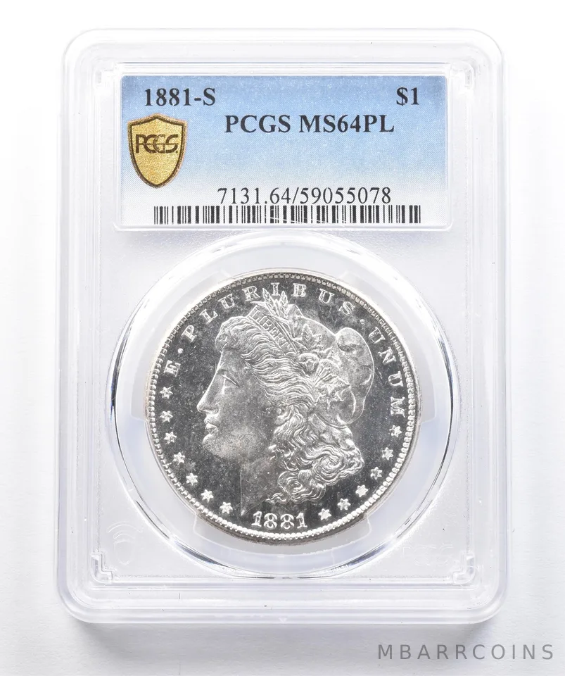 1881-S Morgan Silver Dollar MS64 PL PCGS *1765