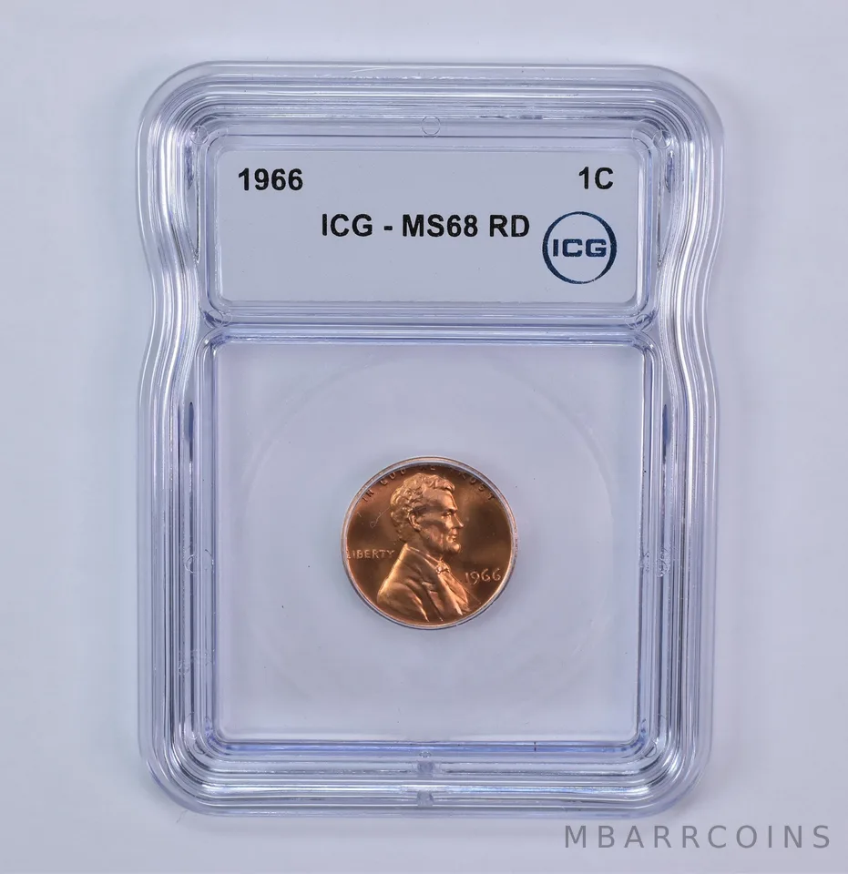 1966 Lincoln Memorial Cent MS68 RD ICG