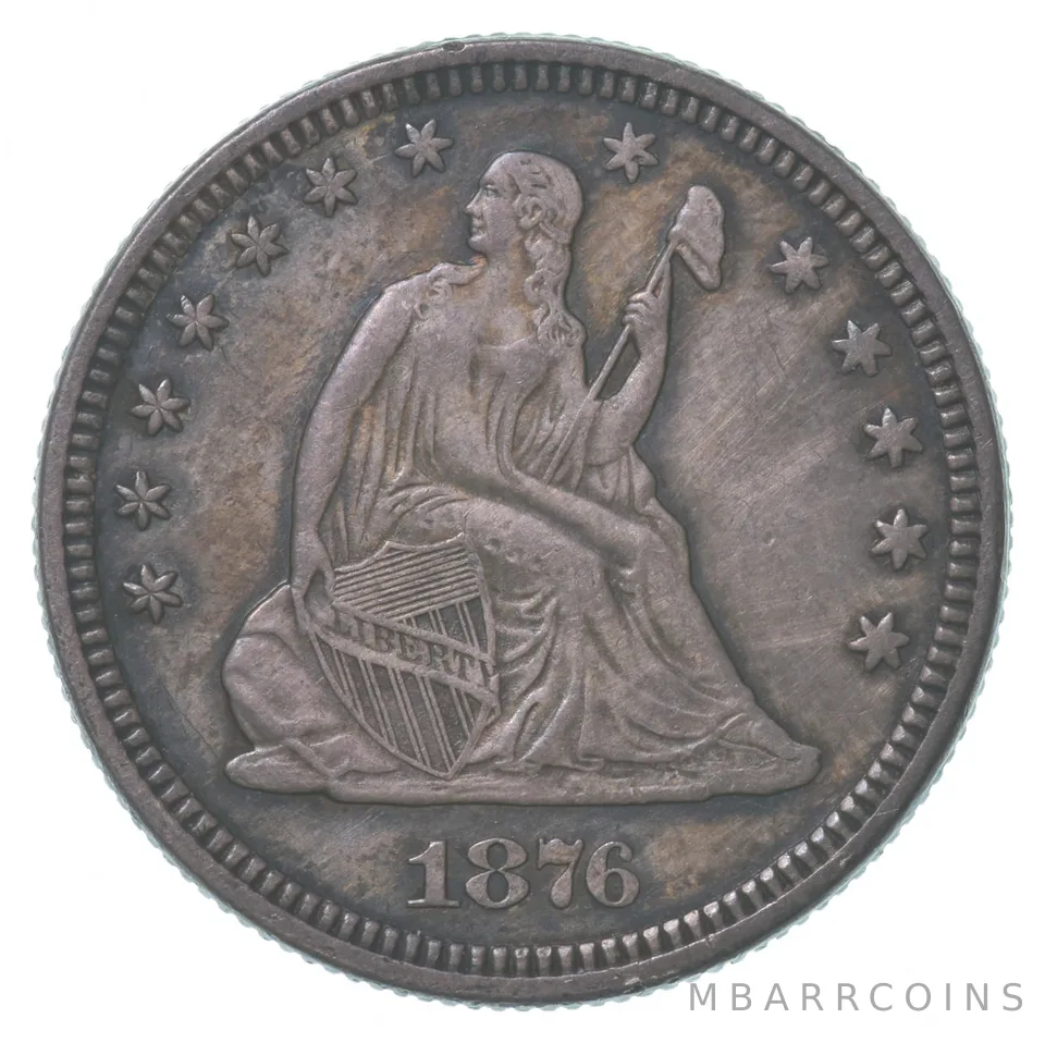 1876 Seated Liberty Quarter *8653