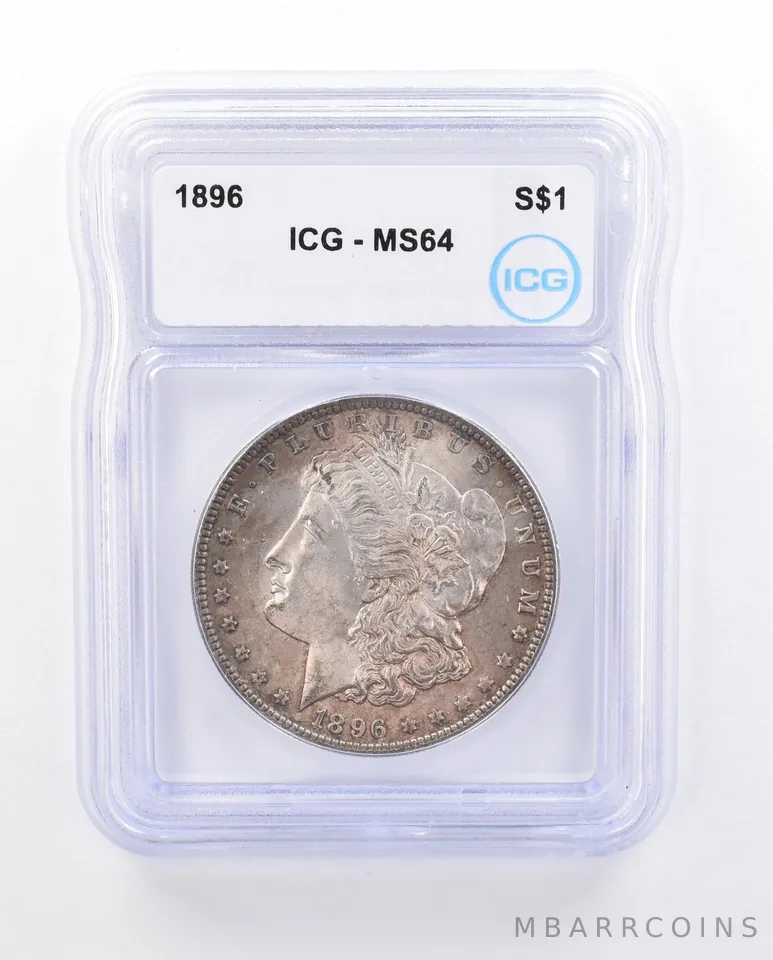 1896 Morgan Silver Dollar MS64 ICG Beautiful Tone *3713