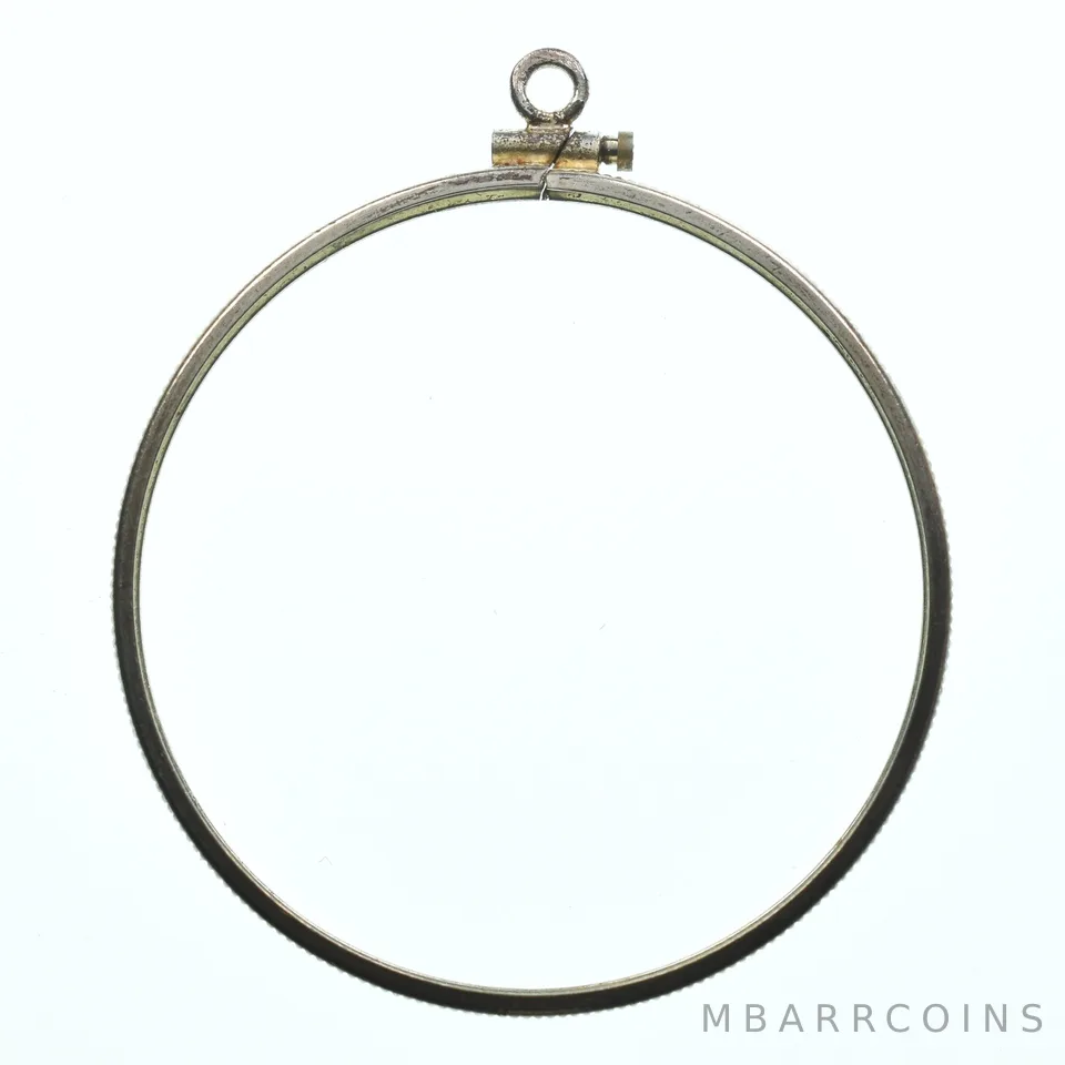 Sterling Silver 38 MM Morgan Silver Dollar Coin Bezel Pendant Frame Edge *2405
