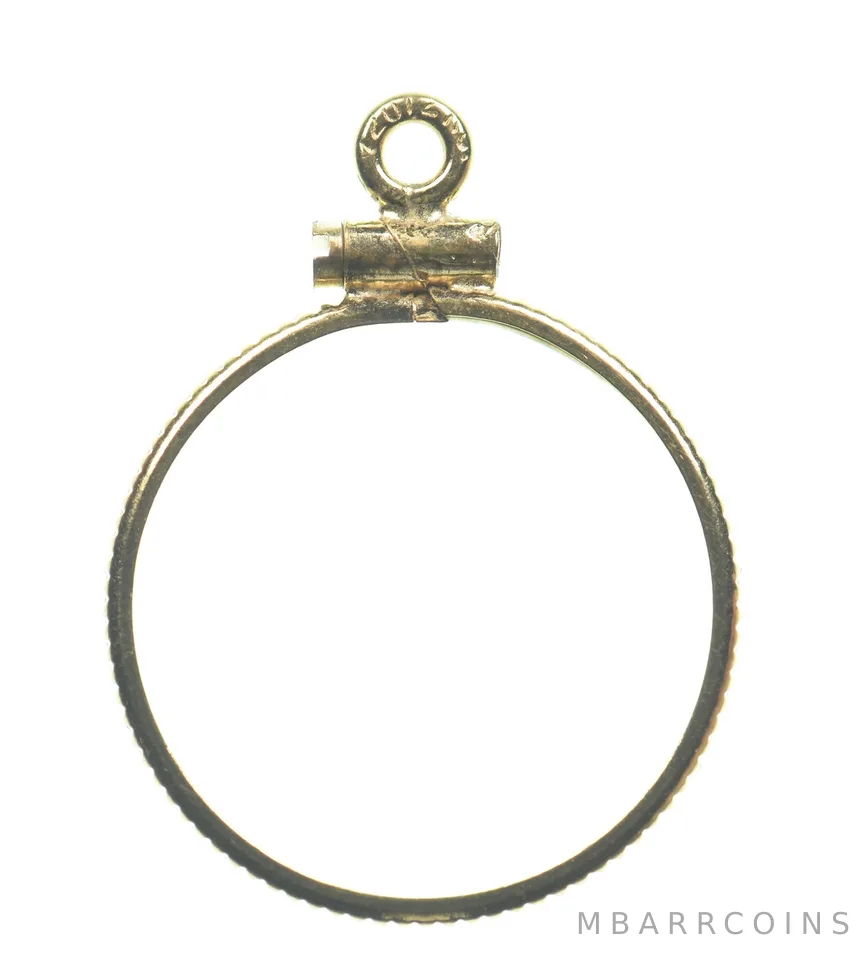 12k 0.6 Gram Gold Filled 15.5mm Coin Bezel Pendant Frame Edge *4913