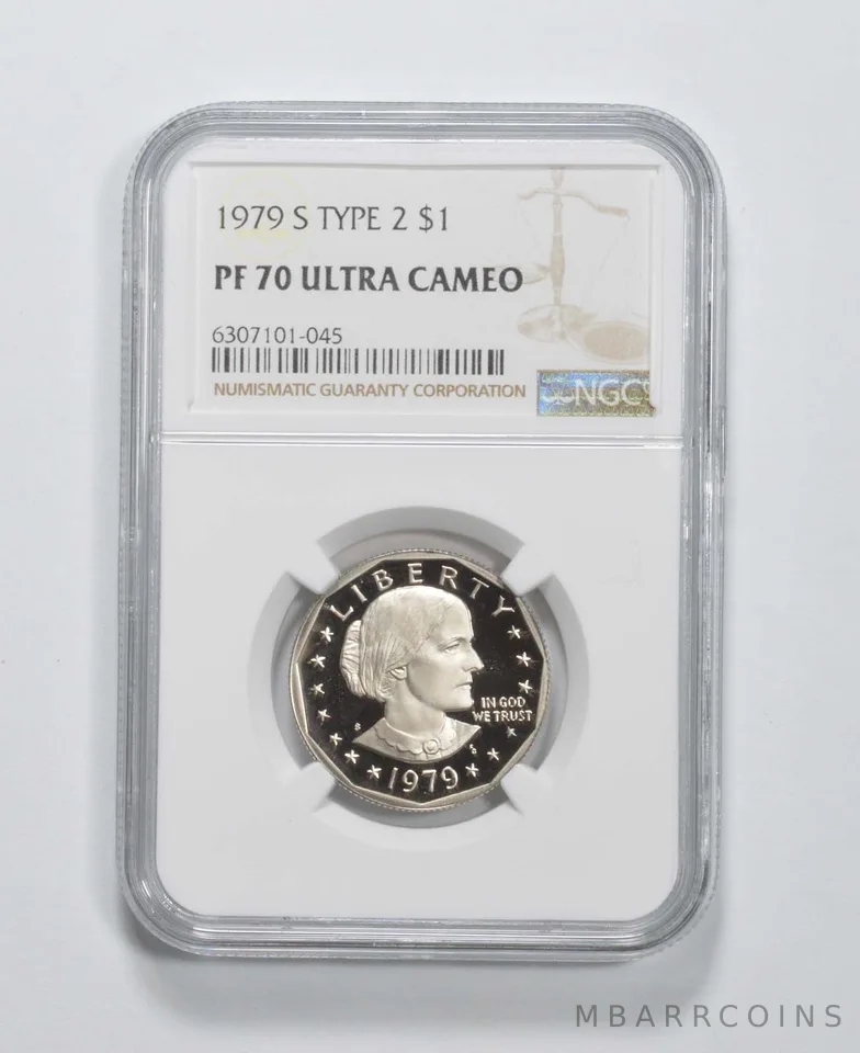 1979-S Susan B Anthony $1 Type 2 PF70 UCam NGC