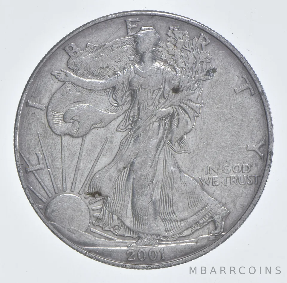 Better Date 2001 American Silver Eagle 1 Troy Oz .999 Fine Silver *000