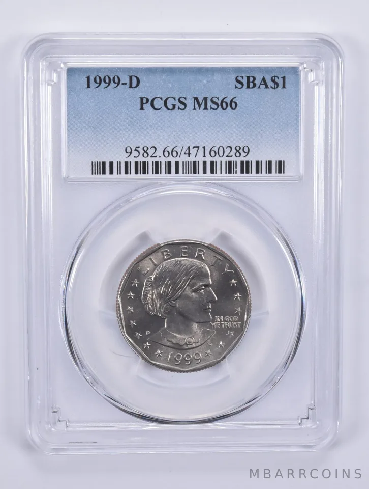 1999-D Susan B Anthony Dollar MS66 PCGS Blue Label