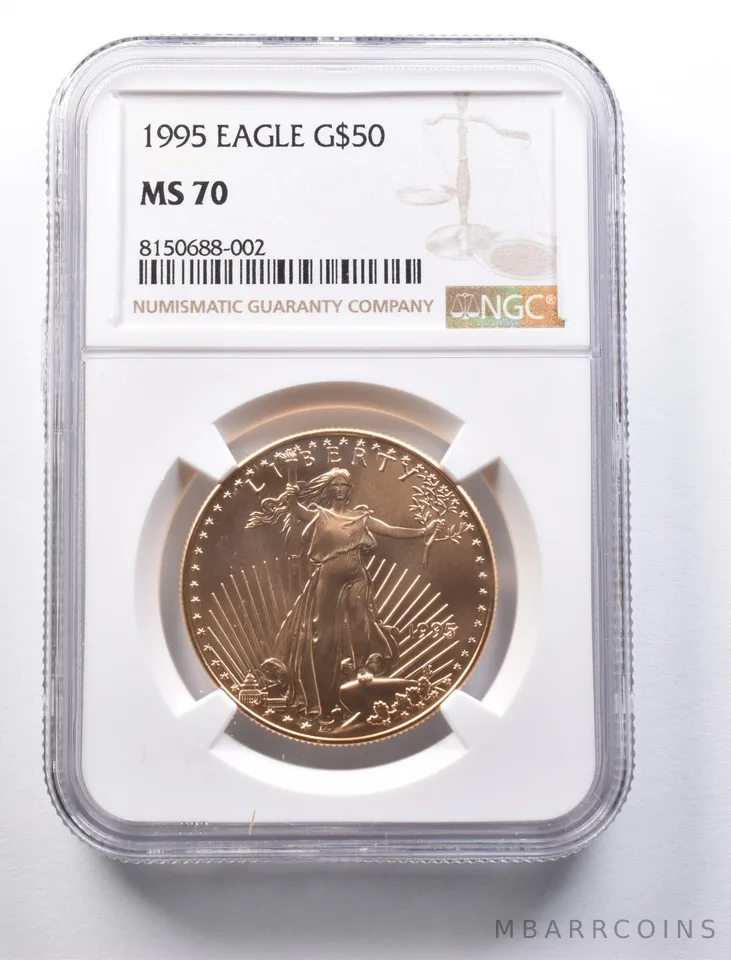1995 $50 American Gold Eagle 1 Oz MS70 NGC