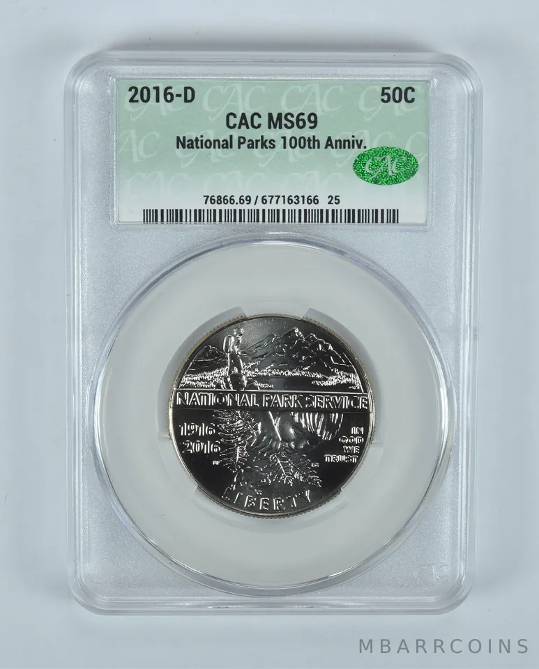 2016-D National Park Service Commemorative Half Dollar MS69 CAC CACg