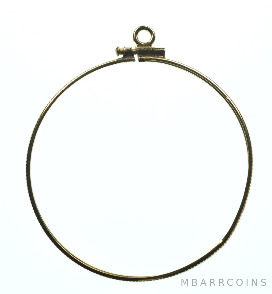 12K 41mm Gold Filled 4 Ducat Austria Coin Bezel Pendant Frame Edge *1458