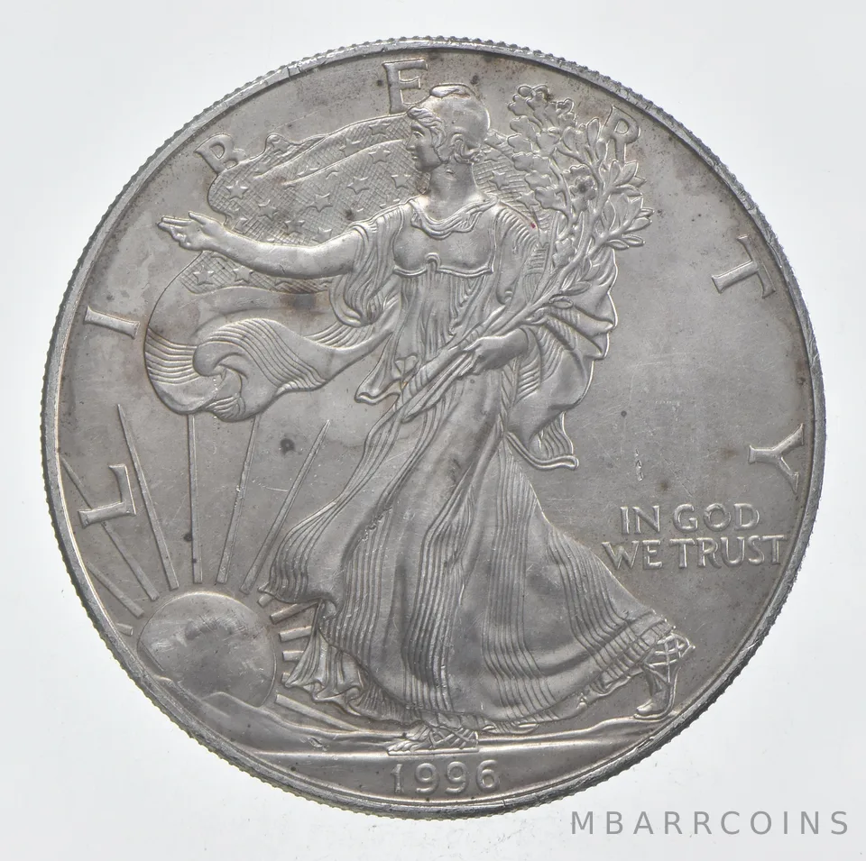 Rarest 1996 American Silver Eagle - Key Date - Rare LOW MINTAGE *353