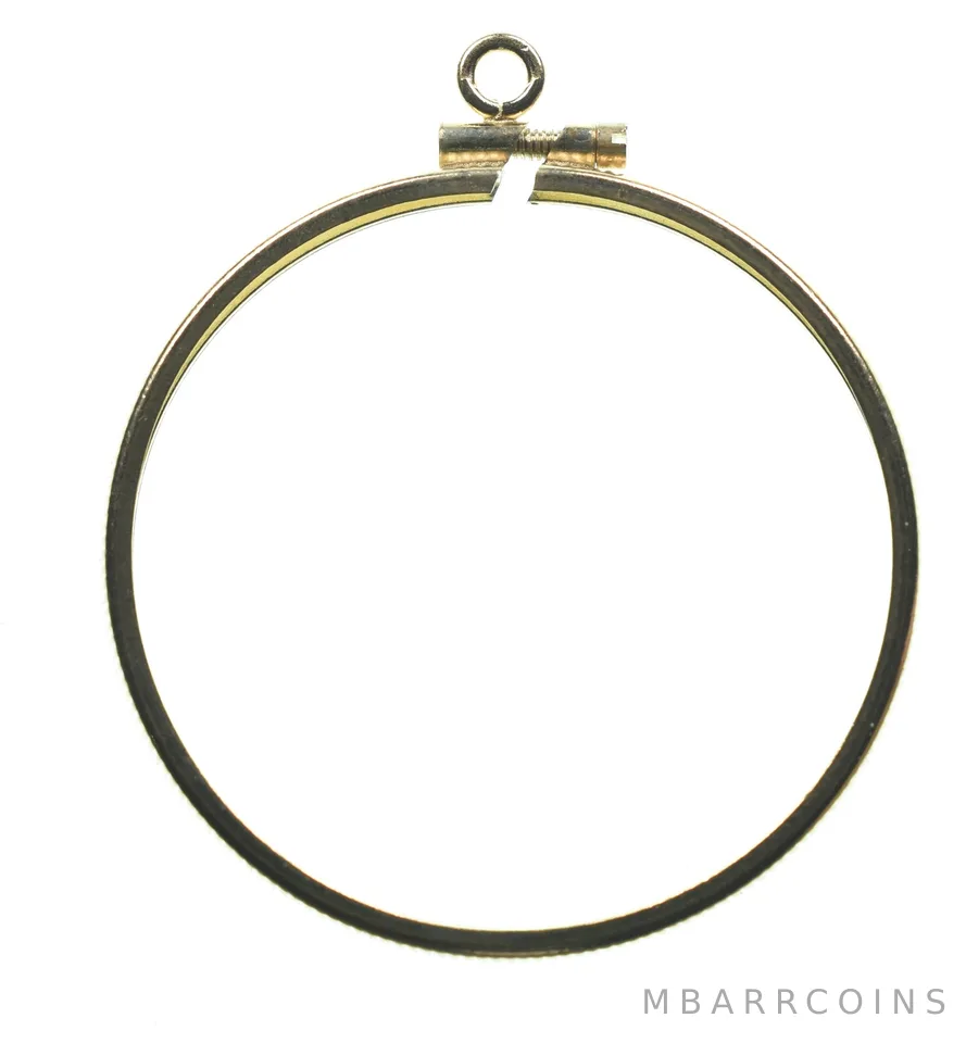 12K 33mm Gold Filled New Canada Dollar Coin Bezel Pendant Frame Edge *1267