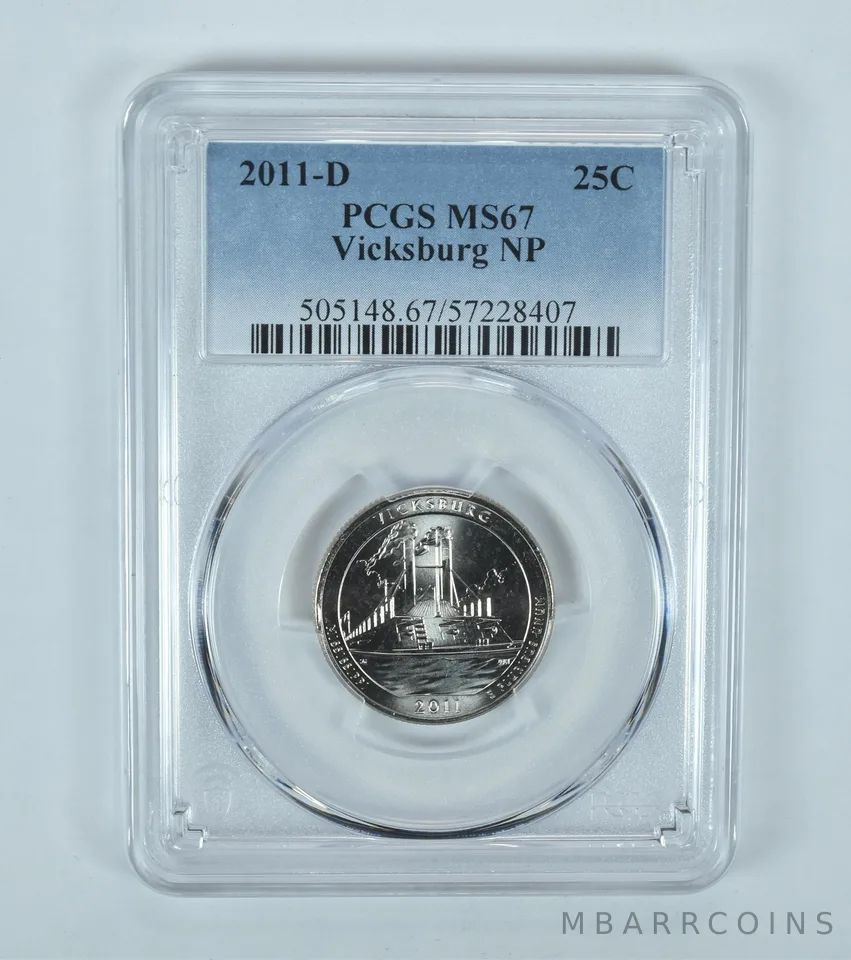 2011-D Washington Quarter ATB Vicksburg MS67 PCGS