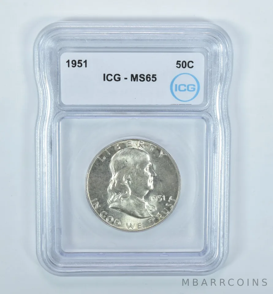 1951 Franklin Half Dollar MS65 ICG