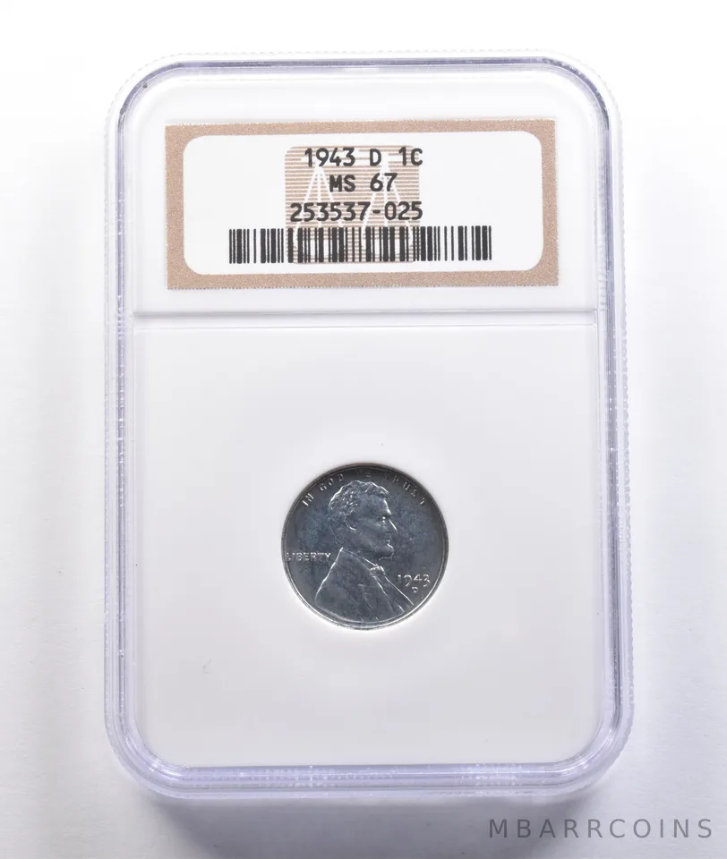 1943-D Lincoln Wheat Cent MS67 NGC *6815
