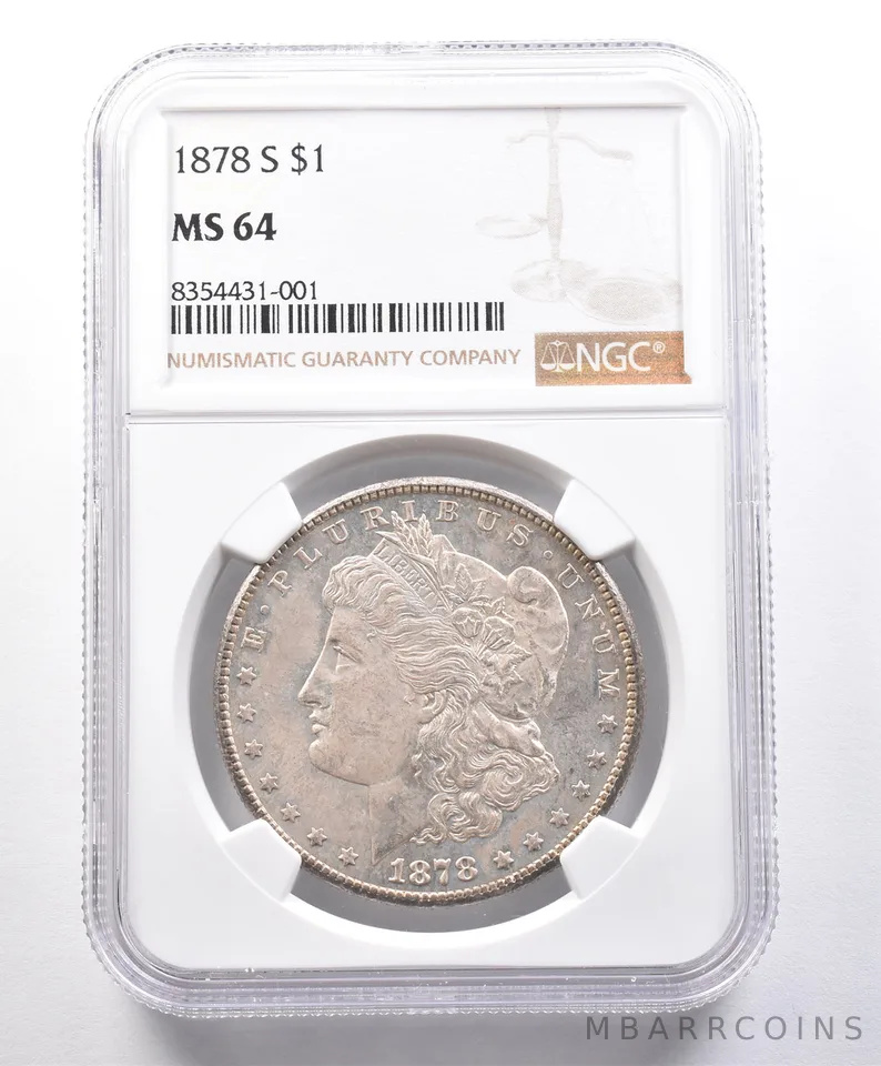 1878-S Morgan Silver Dollar MS64 NGC *4107