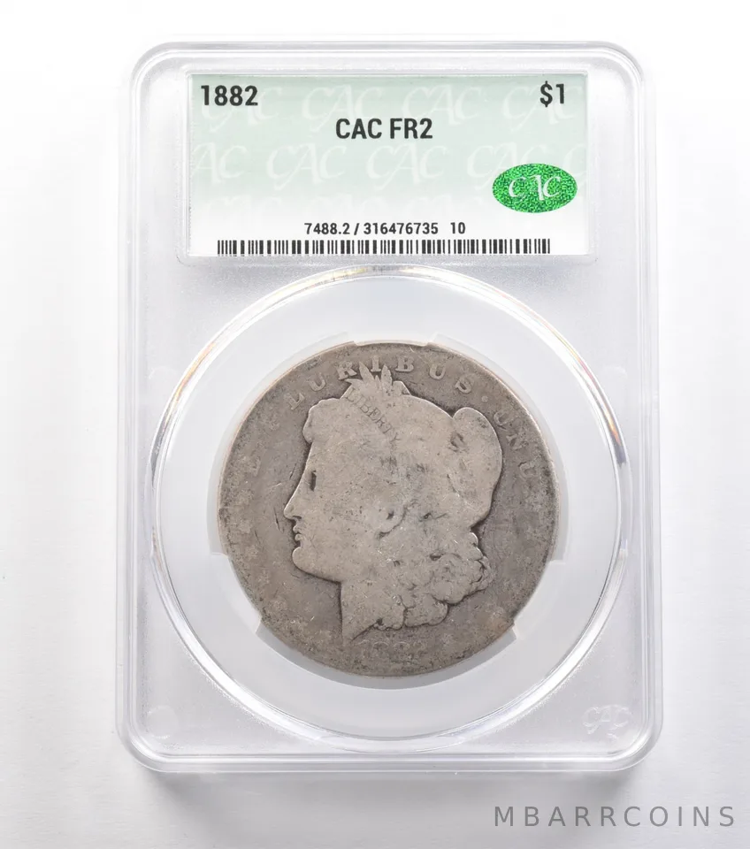 1882 Morgan Silver Dollar FR2 CAC Lowball a0896