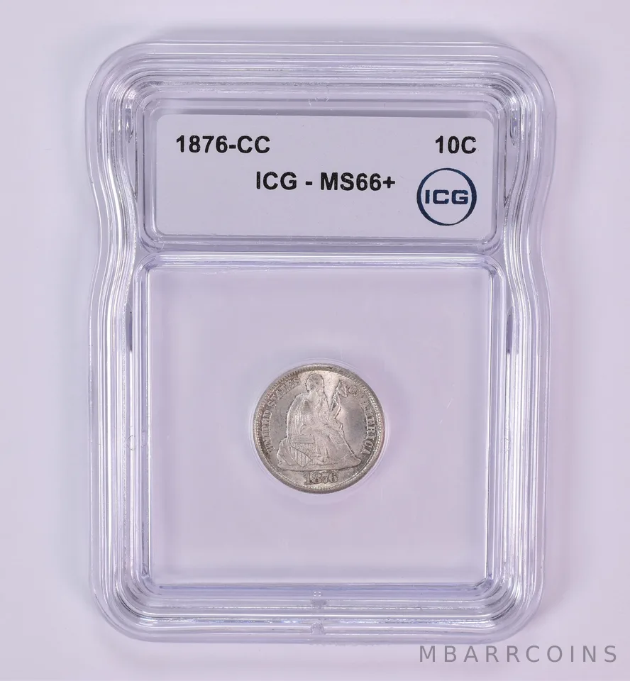 1876-CC Seated Liberty Dime MS66+ ICG *1792