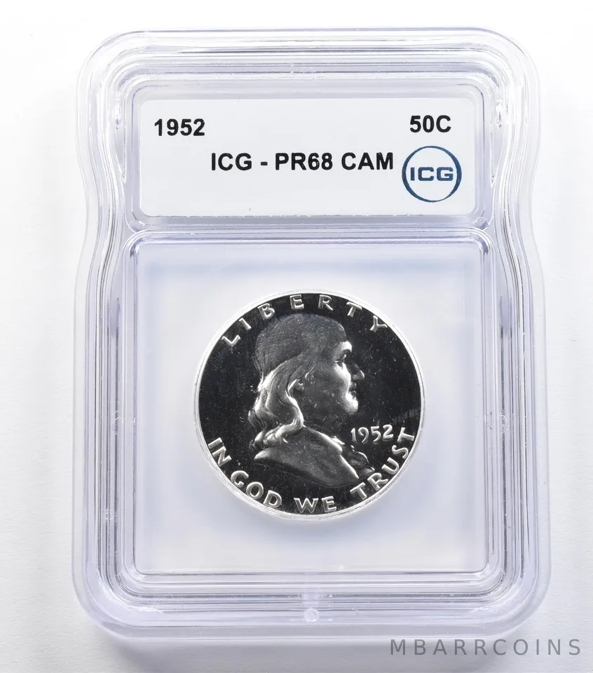1952 Franklin Half Dollar PR68 CAM ICG *9327