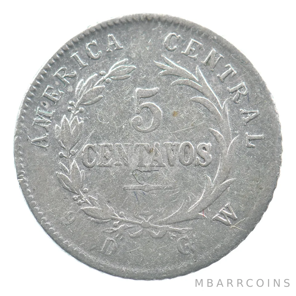 1887 Costa Rica 5 Centavos *0005
