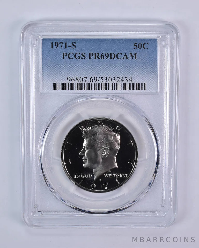 1971-S Kennedy Half Dollar PR69 DCAM PCGS Blue Label