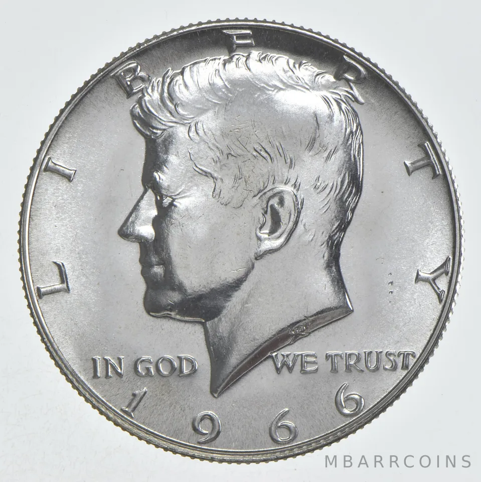 1966 Kennedy Half Dollar SMS Finish 40% Silver