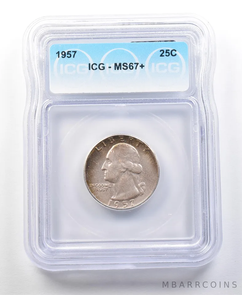 1957 Washington Quarter MS67+ ICG *0054